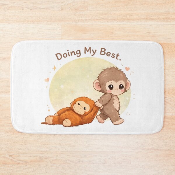Item preview, Cute Monkey Illustration – Kawaii Baby Monkey Plush Aesthetic designed and sold by Dyan4.