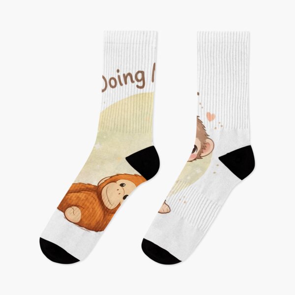 Item preview, Cute Monkey Illustration – Kawaii Baby Monkey Plush Aesthetic designed and sold by Dyan4.