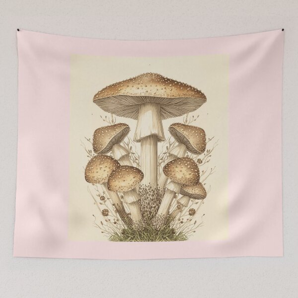 Aperçu de l'œuvre Enchanted Forest Mushroom Cottagecore Art créée et vendue par FredyDesignHub.