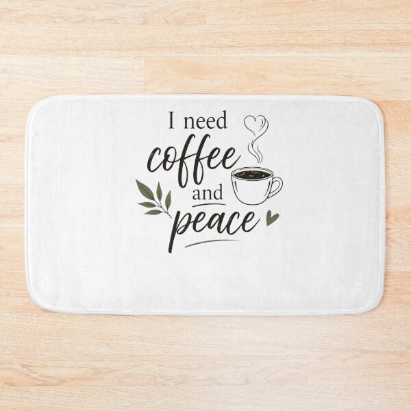 Item preview, I Need Coffee and Peace – Funny Coffee Lover Quote designed and sold by Magicalpallette.