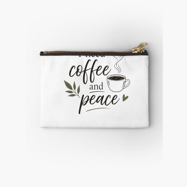 Item preview, I Need Coffee and Peace – Funny Coffee Lover Quote designed and sold by Magicalpallette.