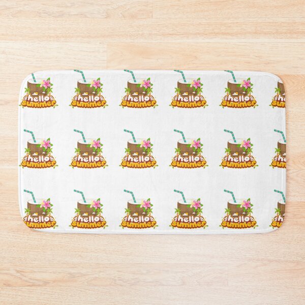 Item preview, Hello Summer Coconut Drink Tropical Vibes Illustration designed and sold by AchraffPrint.