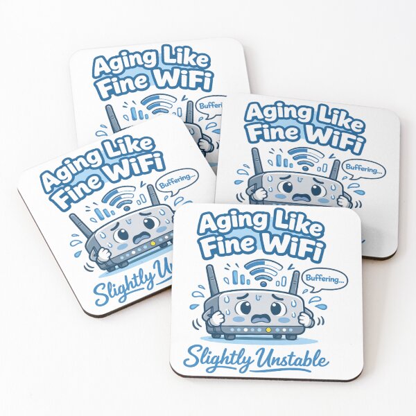 Item preview, Aging Like Fine WiFi Slightly Unstable – Funny Tech Aging Humor Design designed and sold by rushaib.