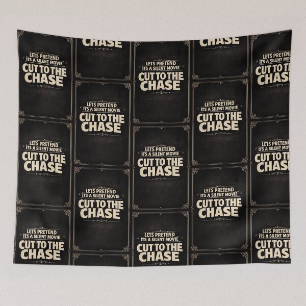 Item preview, Cut To The Chase Silent Movie Style Quote Design designed and sold by TeeTimeTreasure.