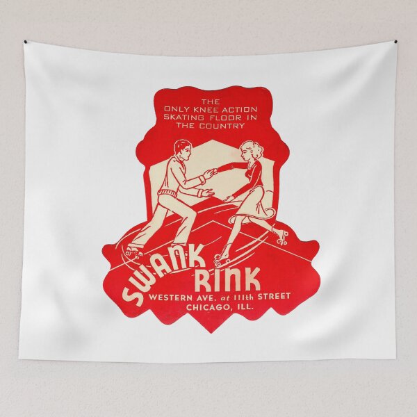 Item preview, Swank Rink Chicago Illinois Roller Skating Rink Sticker Decal Label designed and sold by tislord.