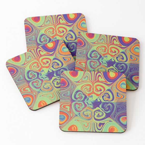 Item preview, mandala art orange purple green designed and sold by Feral Lines Studio .