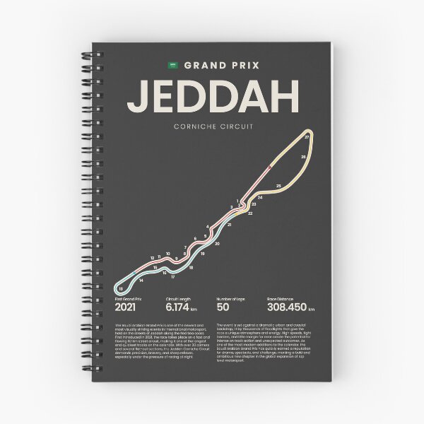 Item preview, Jeddah Corniche Circuit | Saudi Arabian Grand Prix Motorsports Map designed and sold by aio.