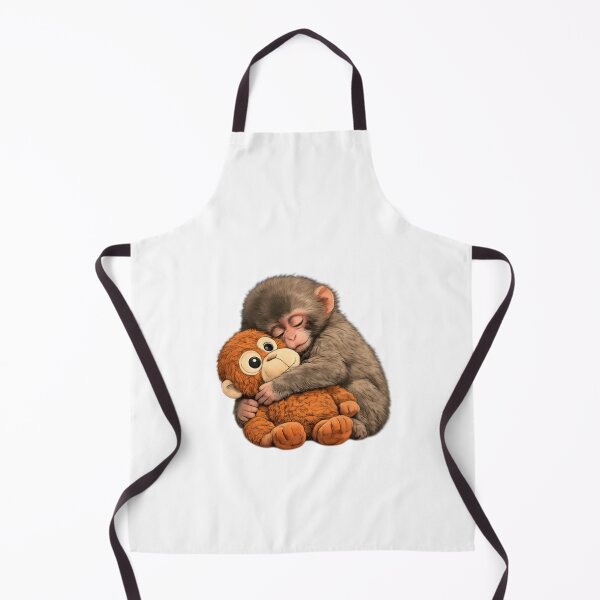 Item preview, Cute Hugging Monkey Aesthetic – Soft Kawaii Animal Love & Comfort Art designed and sold by Dyan4.