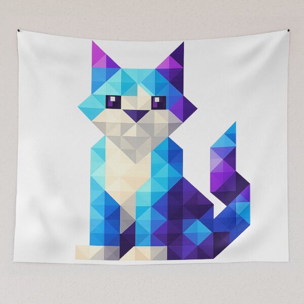 Item preview, Abstract Geometric Cat – Low Poly Cat Illustration designed and sold by Laghzi.