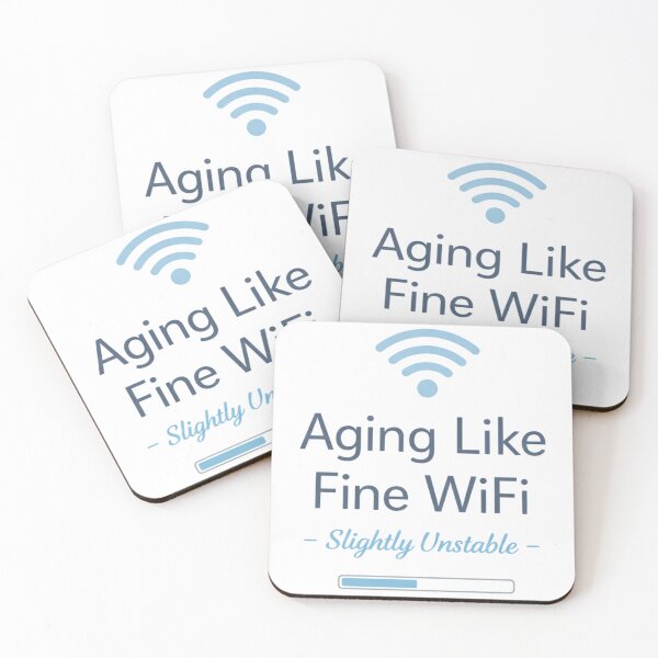 Item preview, Aging Like Fine WiFi Slightly Unstable – Funny Tech Aging Humor Design designed and sold by rushaib.