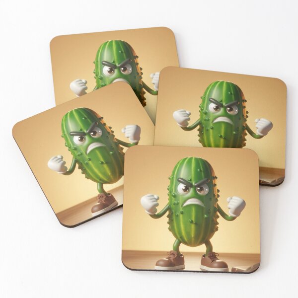 Item preview, Angry Cucumber Part of the Angry Fruit & Veg Collection  designed and sold by Buy us a Coffee Digital Ai Art Design .