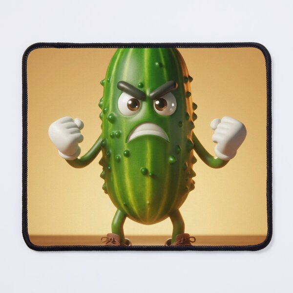 Item preview, Angry Cucumber Part of the Angry Fruit & Veg Collection  designed and sold by Buy us a Coffee Digital Ai Art Design .