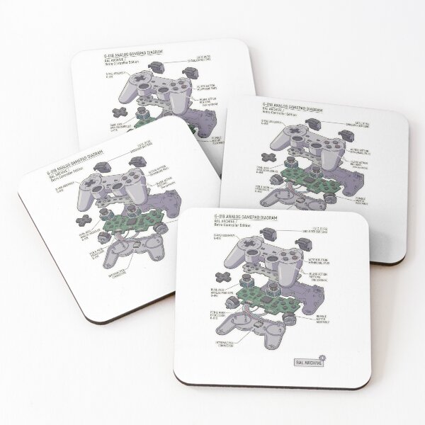 Item preview, RAL Archive G-018: Retro Analog Gamepad Anatomy Diagram designed and sold by RewindArtLab.