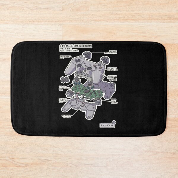 Item preview, RAL Archive G-018: Retro Analog Gamepad Anatomy Diagram designed and sold by RewindArtLab.