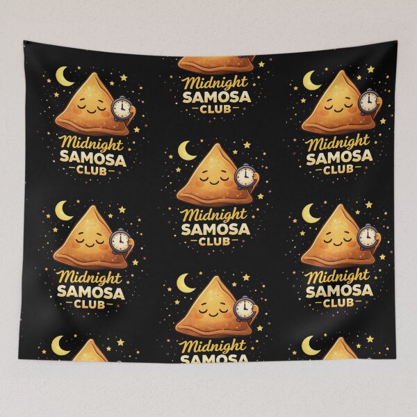Item preview, Midnight Samosa Club – Cute Kawaii Indian Food Design | Funny Late Night Snack Lover Gift designed and sold by Globalcitytees.