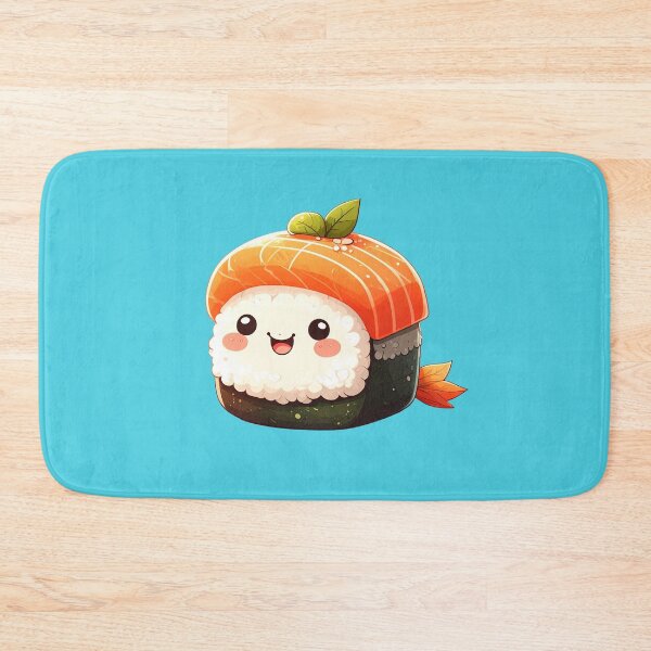 Item preview, Cute Kawaii Sushi – Adorable Happy Salmon Nigiri designed and sold by TripleMoonCrafts.