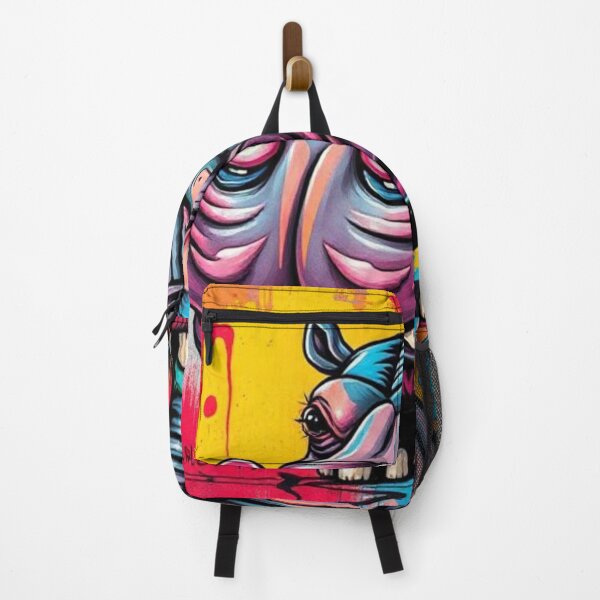 Item preview, Urban hippopotamus with graffiti background designed and sold by RAISC.