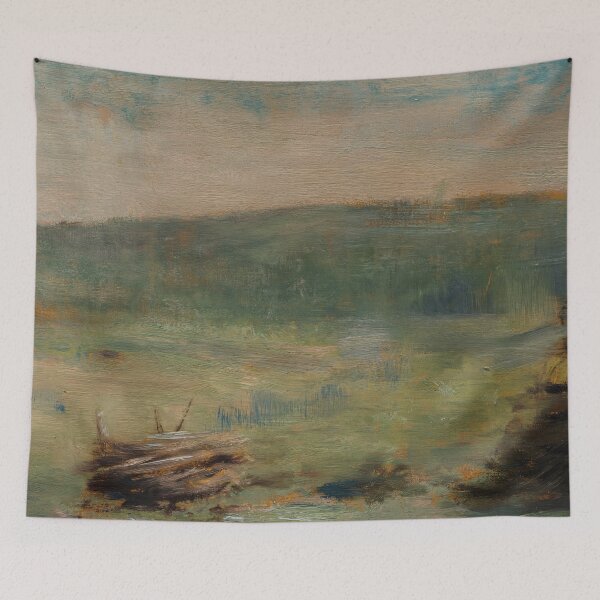 Item preview, Landscape at Saint Ouen by Georges Seurat: Neo Impressionist Landscape Poster designed and sold by artofuniverse.