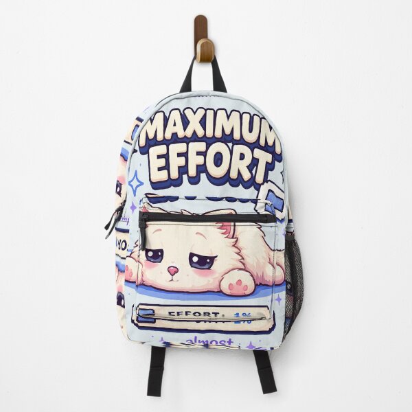 Item preview, Maximum Effort 1% – I’m Tired Cute Lazy Cat Kawaii Meme for Introverts designed and sold by EpicLuck.