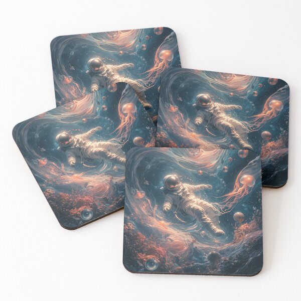 Item preview, Astronaut drifting through liquid space designed and sold by AndreBarnard.