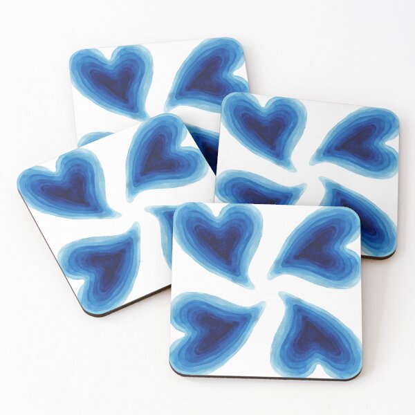 Item preview, Flover from Watercolor Blue heart on White background designed and sold by VitSArt.