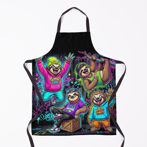 Item preview, Sloth Life Street Art Collection – Funny Chill Sloth Squad Urban Graffiti Design designed and sold by PLUSHIWORLDtm.