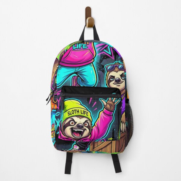 Item preview, Sloth Life Street Art Collection – Funny Chill Sloth Squad Urban Graffiti Design designed and sold by PLUSHIWORLDtm.