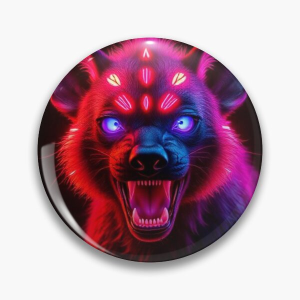 Item preview, Fierce hyena with neon lighting designed and sold by RAISC.