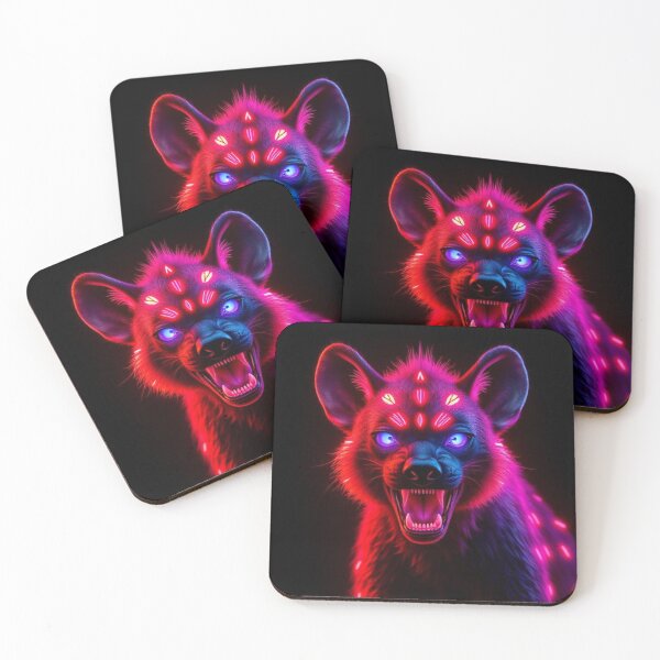 Item preview, Fierce hyena with neon lighting designed and sold by RAISC.
