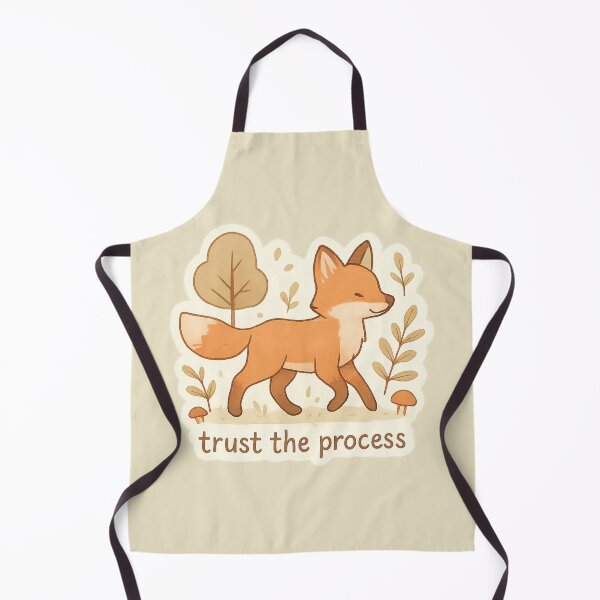 Artikelvorschau, Vertraue dem Prozess – Niedlicher Fuchs – Motivierende Kawaii-Tierillustration im Cottagecore-Stil entworfen und verkauft von Snacky Paws.