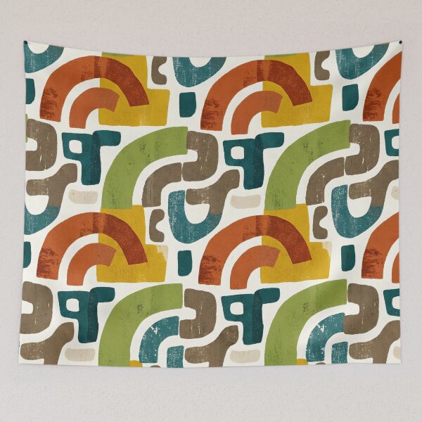 Item preview, Mid Century Modern Earthy Abstract Pattern designed and sold by 21 Tulips.