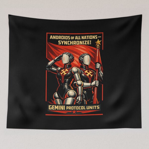 Item preview, Androids of All Nations — Gemini Protocol Poster English Text designed and sold by VoglR.