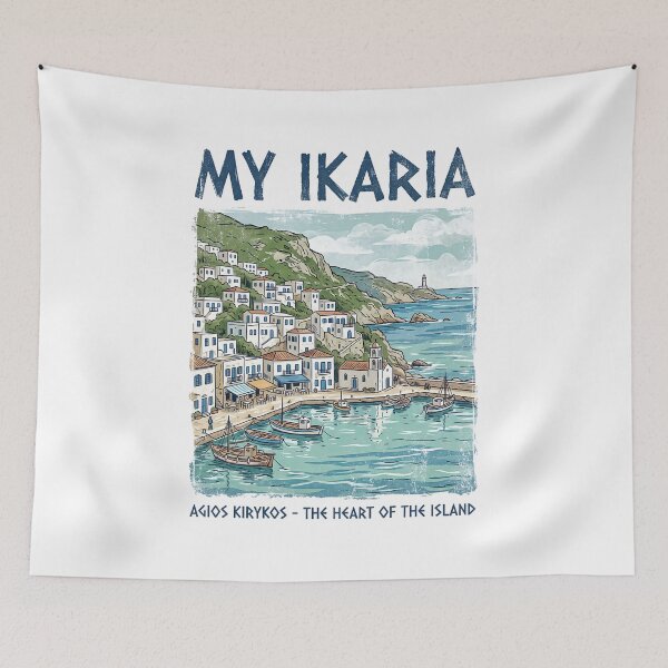 Item preview, Agios Kirykos Ikaria Greece - My Ikaria Travel Art designed and sold by SoulTreasures.