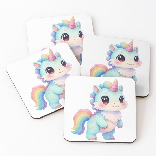 Item preview, Rainbow Dino-corn: Adorable Baby Dragon designed and sold by Liberty4Punk.