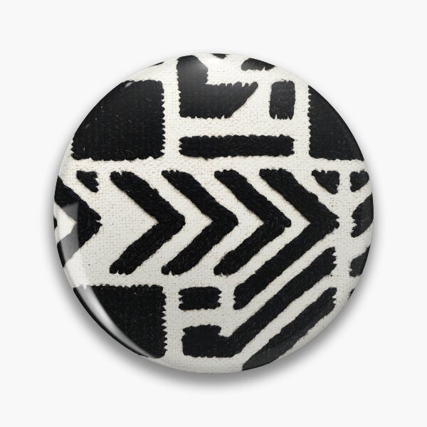 Item preview, Black and White Mudcloth Tribal Embroidery Pattern designed and sold by 21 Tulips.