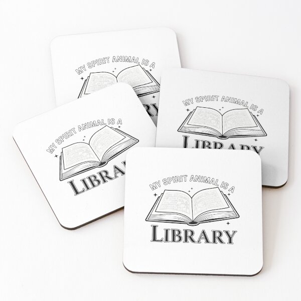 Item preview, My Spirit Animal is a Library - Sketch Style Reading Quote designed and sold by ModdiesColors.