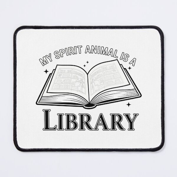 Item preview, My Spirit Animal is a Library - Sketch Style Reading Quote designed and sold by ModdiesColors.