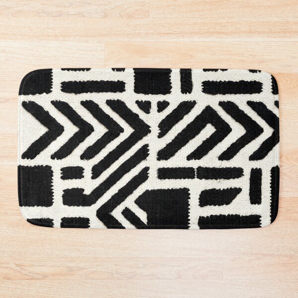 Item preview, Black and White Mudcloth Tribal Embroidery Pattern designed and sold by 21 Tulips.