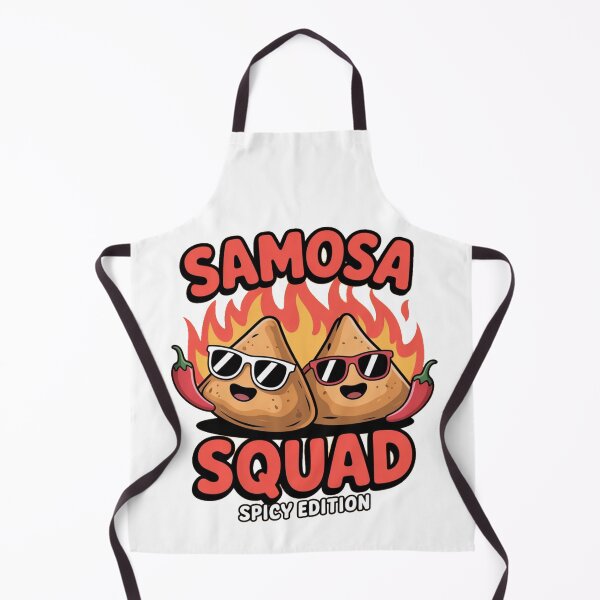 Item preview, Samosa Squad Spicy Edition – Cute Indian Street Food Cartoon, Funny Food Lover Design designed and sold by Globalcitytees.