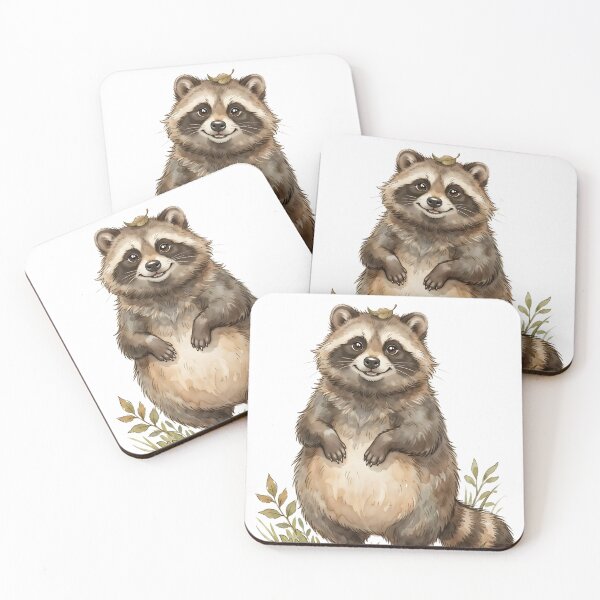 Item preview, Cute Tanuki - Japanese Raccoon Dog Folklore designed and sold by RubisLeaf.