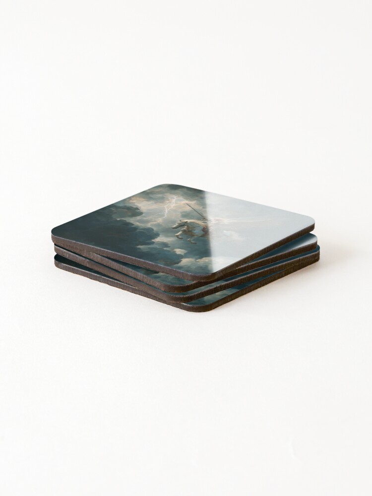 Thumbnail 4 of 5, Coasters (Set of 4), Valkyrie Riding Into the Storm designed and sold by Rtymer.