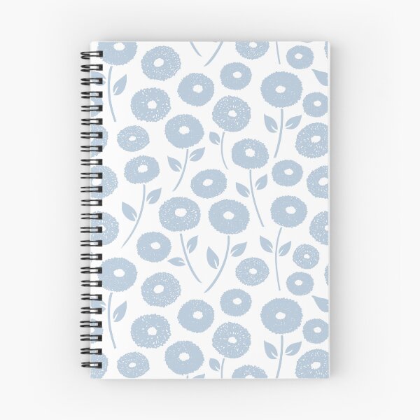 Item preview, Fuzzy Flowers Pattern Pale Blue on White designed and sold by NataliePaskell.