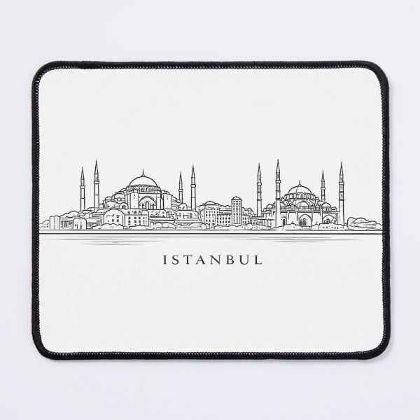 Item preview, Istanbul skyline line art illustration designed and sold by CLOUTKULT.