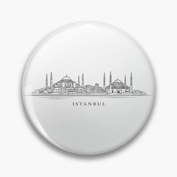 Item preview, Istanbul skyline line art illustration designed and sold by CLOUTKULT.