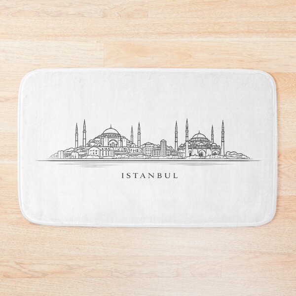 Item preview, Istanbul skyline line art illustration designed and sold by CLOUTKULT.