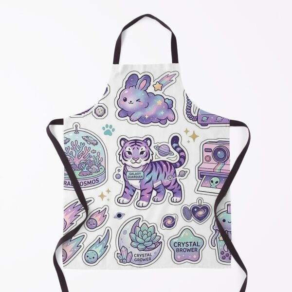 Item preview, Kawaii Space Aesthetic Sticker Pack - Pastel Galaxy Animals, Tiger, Bunny & Planet designed and sold by Csstoree.