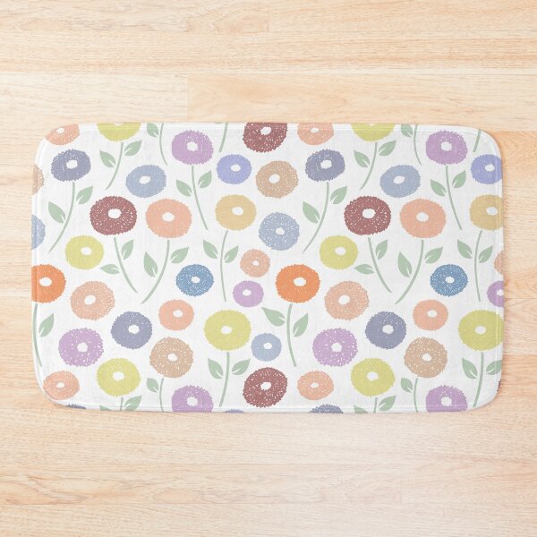 Item preview, Fuzzy Flowers Pattern Pastels on White designed and sold by NataliePaskell.