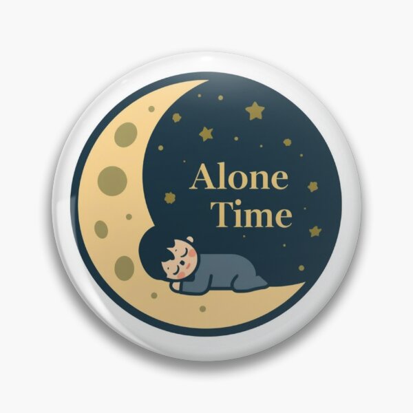 Item preview, Alone Time Moon Stars Night Introvert Peace Sticker designed and sold by NeonNerdStudio.