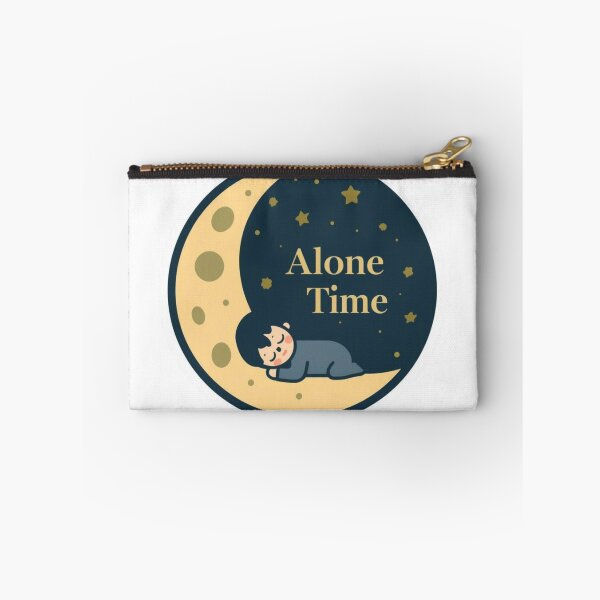 Item preview, Alone Time Moon Stars Night Introvert Peace Sticker designed and sold by NeonNerdStudio.