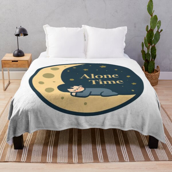 Item preview, Alone Time Moon Stars Night Introvert Peace Sticker designed and sold by NeonNerdStudio.